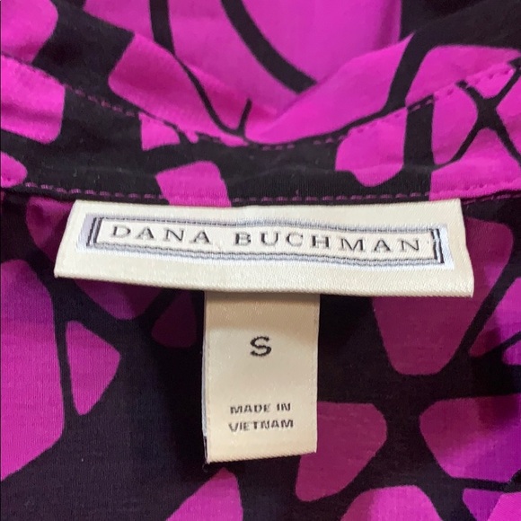 Dana Buchanan Black Purple Sleeveless Button Top 👠 - Picture 10 of 13